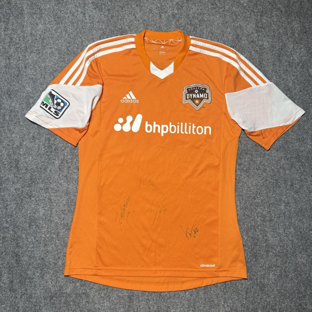 Houston Dynamo 2013 Home Adidas Soccer Jersey Men Size Small MLS‎ Signed